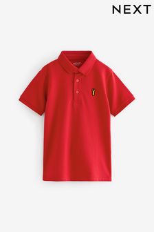 Red Short Sleeve Polo Shirt (3-16yrs) (337688) | kr106 - kr182
