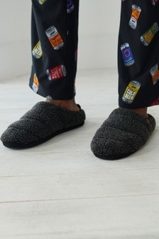 Herren Schuhe Slipper Pantoletten Camper Wolle Hausschuh in Grau für Herren 