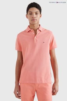 Кораллово-розовый - Рубашка поло узкого кроя Tommy Hilfiger 1985 (338111) | €94