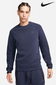 Granatowy - Polarowa bluza z okrągłym dekoltem Nike Tech (338114) | 630 zł