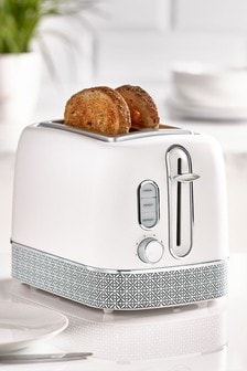 White Geometric 2 Slot Toaster (338269) | €46