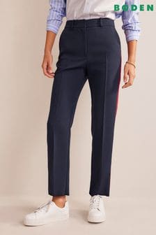 Boden Dark Blue Chrome Petite Kew Side Stripe Trousers (338498) | €124