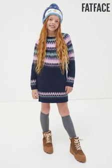 FatFace Blue Fairisle Jumper Dress (338532) | DKK199