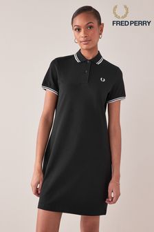 Črna - Polo majica z dvojno obrobo Fred Perry (338723) | €154