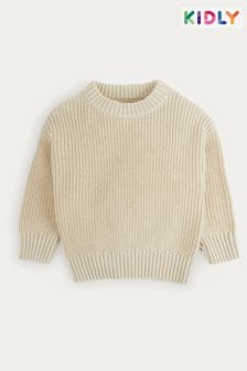 Niebieski sweter KIDLY z bawełny organicznej (338752) | 98 zł