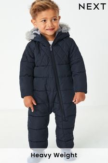Navy - Tuta da neve con cappuccio in pelliccia sintetica (3 mesi - 7 anni) (338839) | €45 - €51