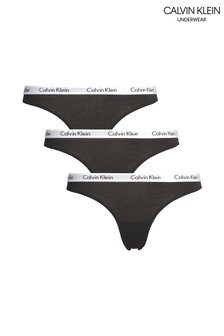 Calvin Klein Black Thongs Three Pack