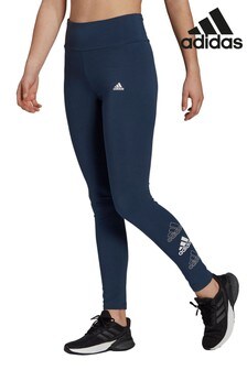 Leggings adidas 3 Stack taille haute bleu marine