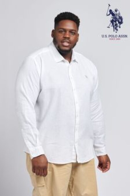 U.S. Polo Assn. Linen Blend Relaxed Long Sleeve Shirt (339195) | 87 €