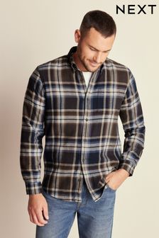 Navy Blue Check Long Sleeve Shirt (339822) | BGN 87