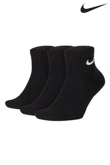 Black - Nike Everyday Cushioned Ankle Socks 3 Pack (340040) | kr260