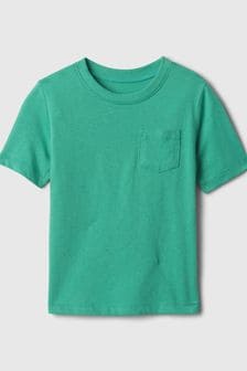 Zelena - Majica s kratkimi rokavi in okroglim ovratnikom z žepom Gap (novorojenčki-5yrs) (340241) | €7
