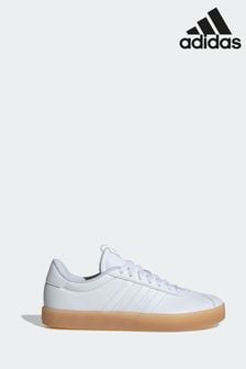 adidas White Brown VL Court 3.0 Trainers (340333) | ₪ 302