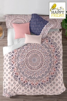 Happy Friday Pink Ibiza Cotton Duvet Cover and Pillowcase Set (340792) | $65 - $114