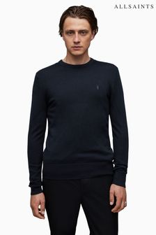 Marineblau - AllSaints Mode Merinopullover mit rundem Ausschnitt (340810) | 148 €