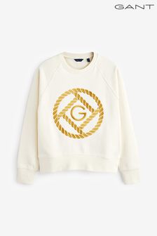 GANT Cream Rope Icon C-Neck Sweatshirt (340859) | DKK510