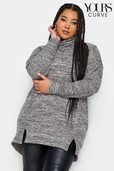 Siva - Yours Curve mehek pulover s puli ovratnikom (341354) | €35