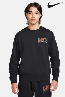Nike Black Club Fleece Crew Sweatshirt (341623) | €92