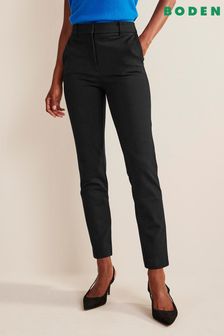 Boden Black Chrome Highgate Jersey Trousers (341929) | 371 QAR