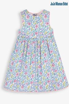 JoJo Maman Bébé White Meadow Floral Print Summer Dress (342244) | $38