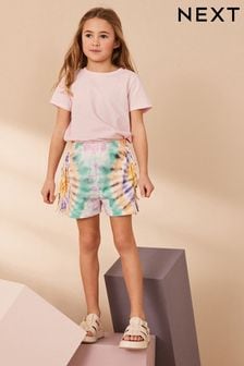 Multicolor - Pantalones cortos con flecos con teñido anudado (3-16 años) (342655) | 10 € - 17 €