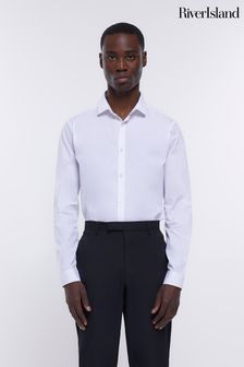 River Island White Slim Fit Smart Shirt (342676) | €29