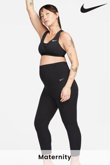 Nike Black Maternity Zenvy High Waisted 7/8 Leggings with Pockets (343076) | €58