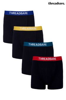 Threadbare Black Hipster Boxers 4 Packs (343115) | AED111