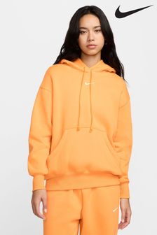 Nike Orange Oversized Mini Swoosh Hoodie (343593) | €79