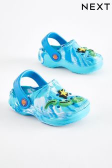 تصميمات تمساح وشكل رخامي بلون أزرق - الأحذية الخف بنعل سميك (343754) | 49 ر.ق - 64 ر.ق