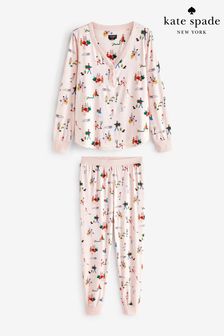 Pyjama de Noël Kate Spade New York rose brossé en jersey (343994) | €76