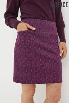 FatFace Purple Jennie Ikat Geo Jersey Skirt (344276) | €29
