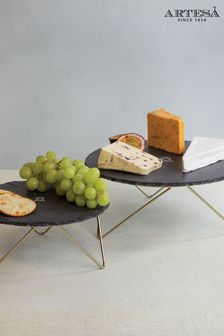 Artesa Black Tiered Serving Stand 2 Slate Platters (344924) | €72