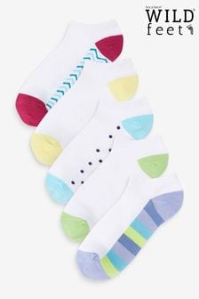 Wild Feet White Low Cut Bamboo Trainer Liners Socks (345417) | $29