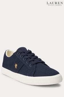Lauren Ralph Lauren Navy Janson II Canvas Sneakers (345562) | $142