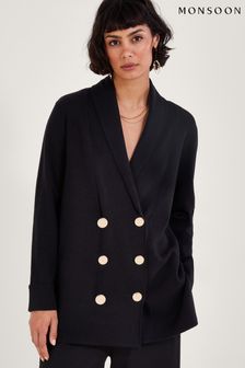 Monsoon Black Bree Button Jacket (345602) | AED604
