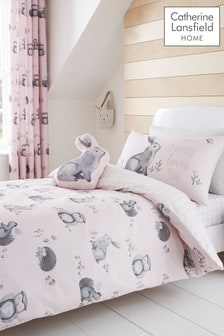 Catherine Lansfield Pink Woodland Friends Easy Care Duvet Cover And Pillowcase Set (345927) | R314 - R392