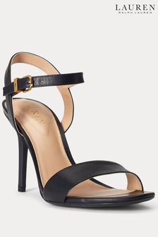 Negru - Lauren Ralph Lauren Gwen Nappa Leather Strap Heels (346146) | 770 LEI