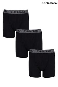 Threadbare Black A-Front Trunks 3 Packs (346286) | AED100