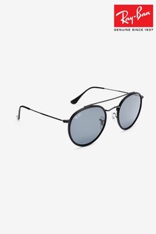 Lunettes de soleil rondes à pont double Ray-Ban® noires