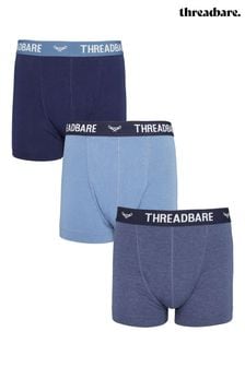 Threadbare Blue Hipster Boxers 3 Packs (346727) | AED100