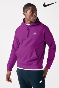 Fioletowo-śliwkowy - Bluza z kapturem wkładana przez głowę Nike Club (347121) | 380 zł