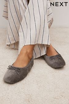 Charcoal Grey Ballerina Slippers (347633) | $13