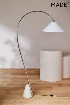 MADE.COM Chrome/White Marble Mason Floor Lamp (347711) | €470
