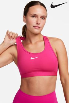 Różowa fuksja - Nike Dri-fit Medium Swoosh Support Padded Bra (347813) | 120 zł