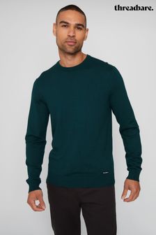 ירוק - סוודר סרוג עם צווארון מעוגל של Threadbare (348470) | ‏111 ‏₪
