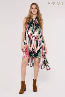 Apricot Green/Pink High Low Shirt Sleeveless Dress (349260) | $83