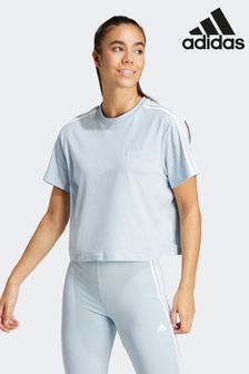 adidas Blue Sportswear Essentials 3-Stripes Single Jersey Top (349542) | AED128