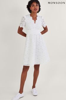 Monsoon Natural Polly Broderie Dress (349715) | 146 €
