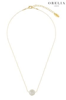 Orelia London Gold Plated Stationed Flat Pearl Collar Necklace (349823) | €23
